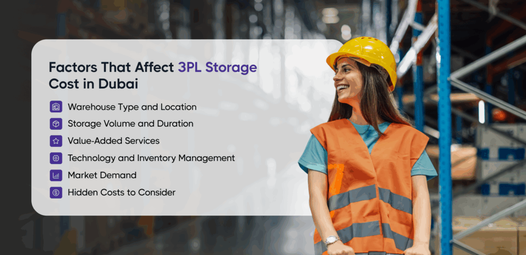 Factors for 3PL Storage Cost in Dubai