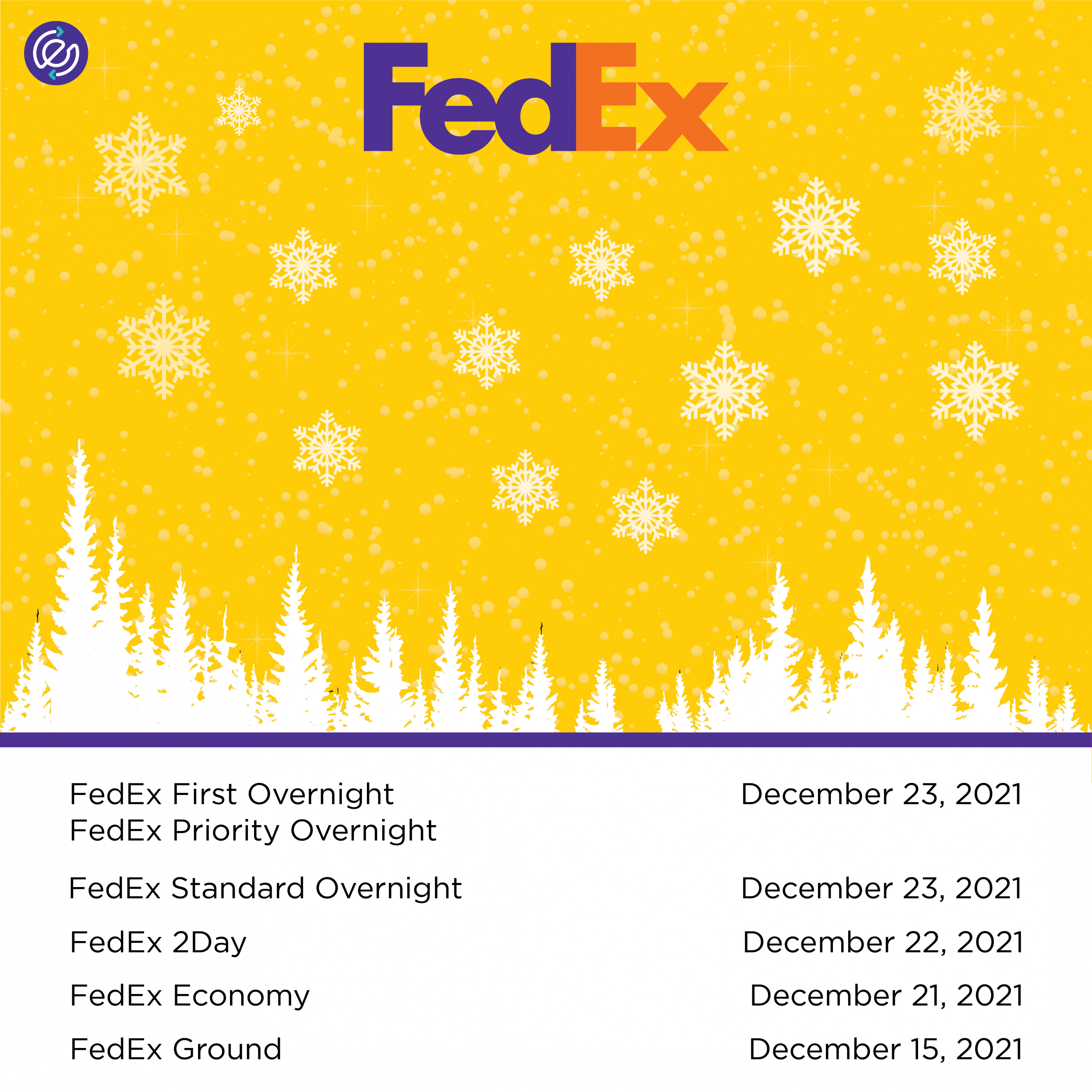 FedEx - Holiday Shipping Deadlines