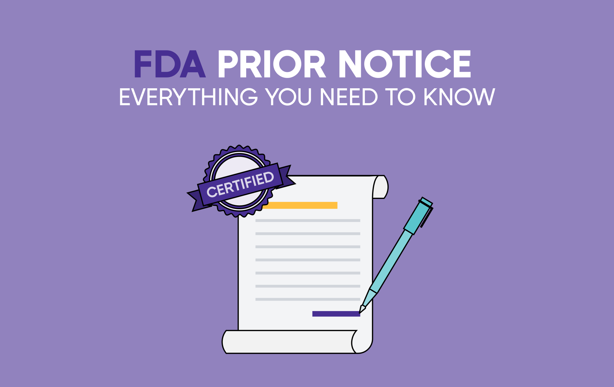 Prior Notice for Shipping Food Products