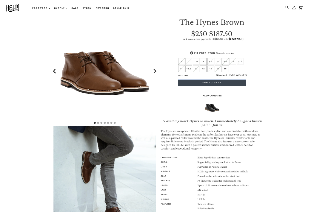 Detailed product descriptions