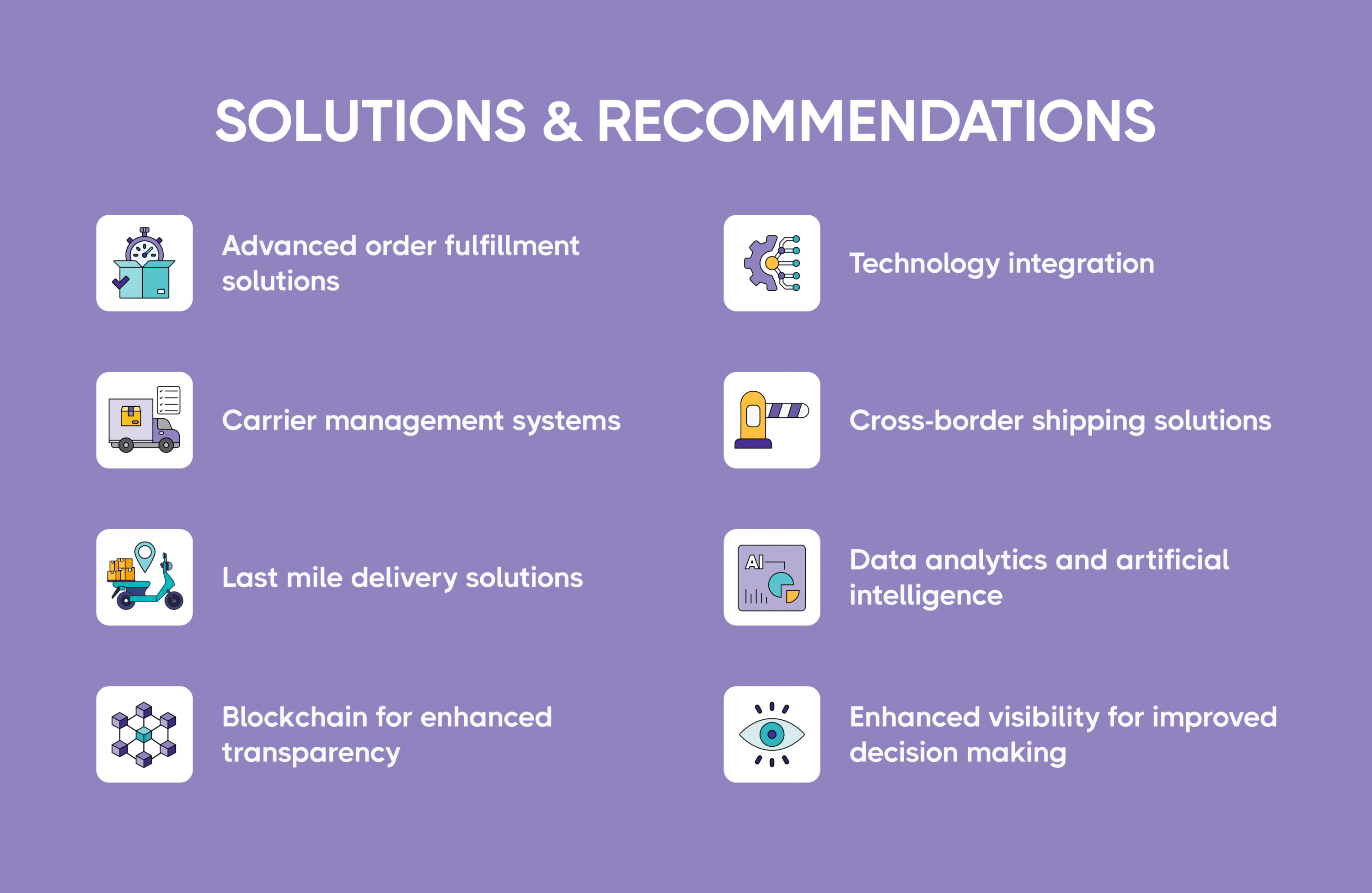 advanced logistics solutions , using 3PL technology