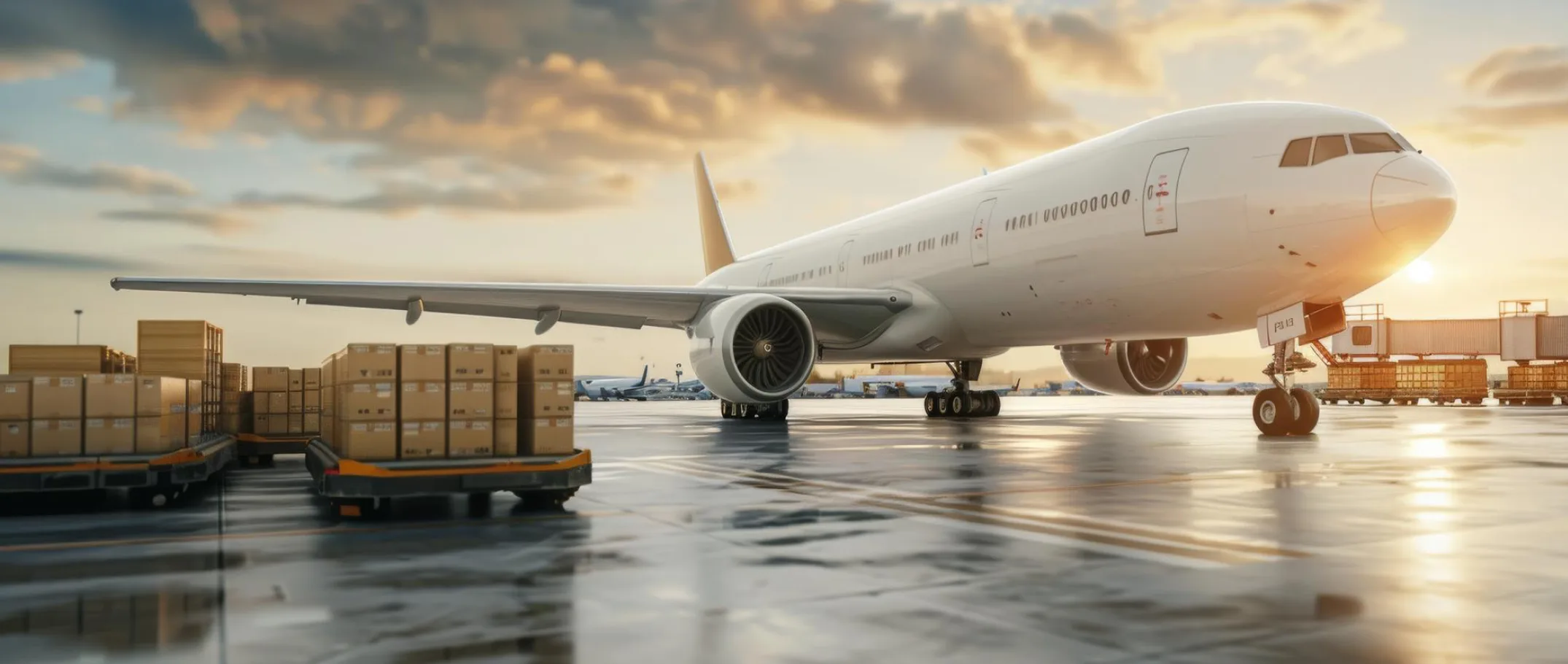 Cargo plane in airport for Toronto to Vancouver shipping route