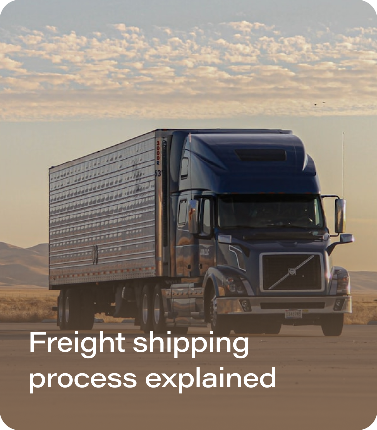 Freight shipping process commercial