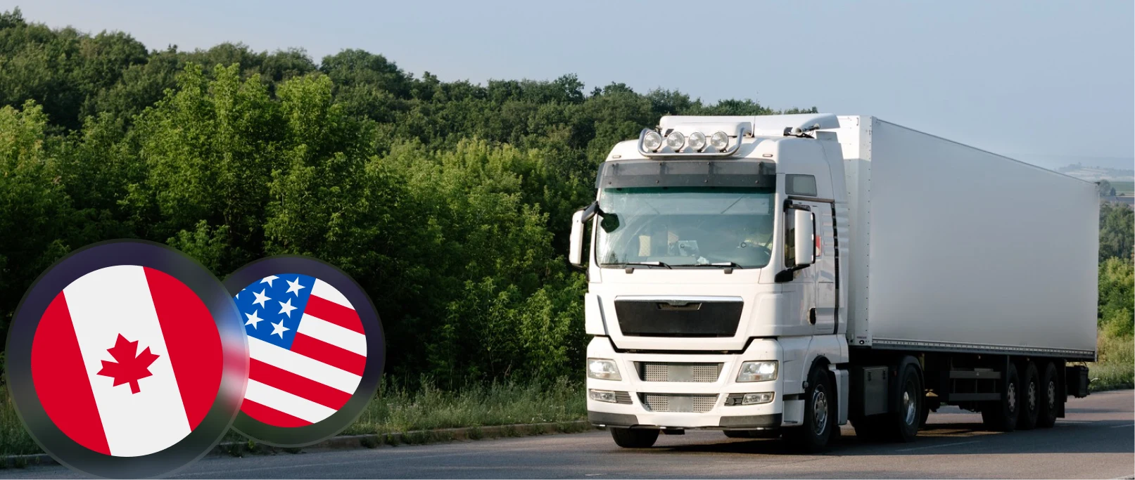 Truck representing U.S.–Canada cross-border trade, highlighting policies Canadian businesses need to know.