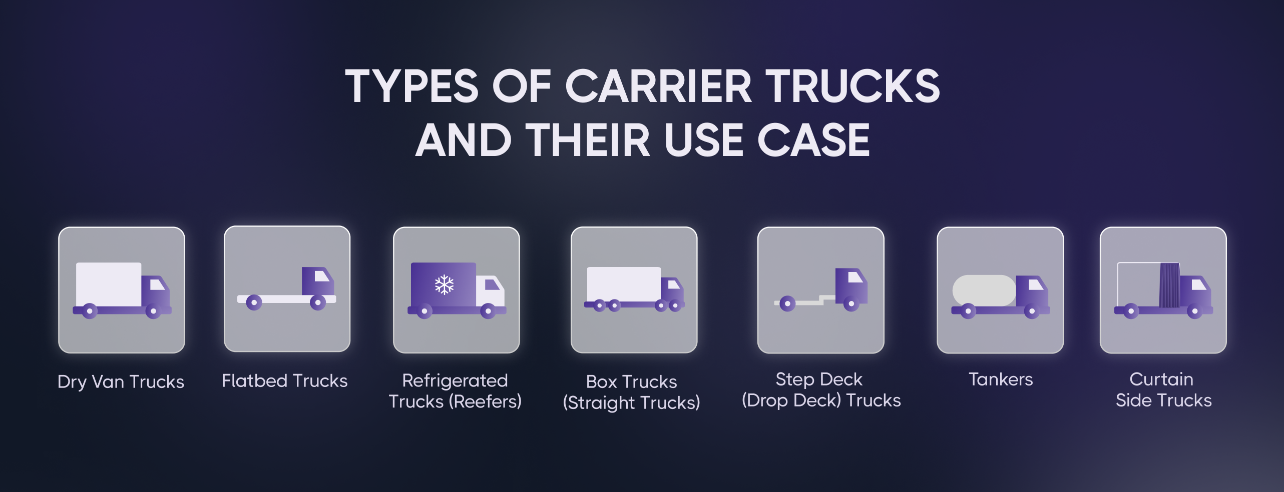 Types of carrier trucks